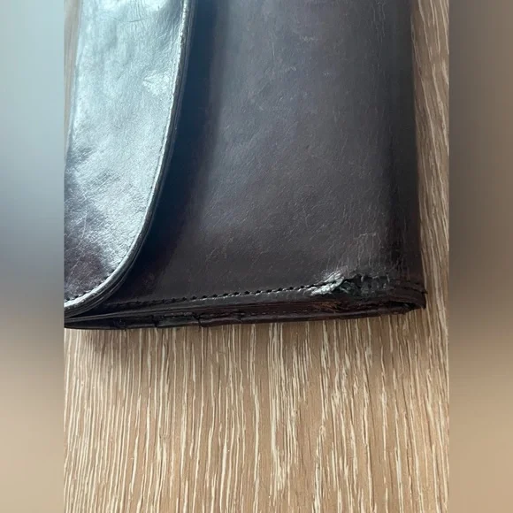 Vintage COACH Leather Tri Fold Brown Wallet neutral chic leather - Picture 2 of 13